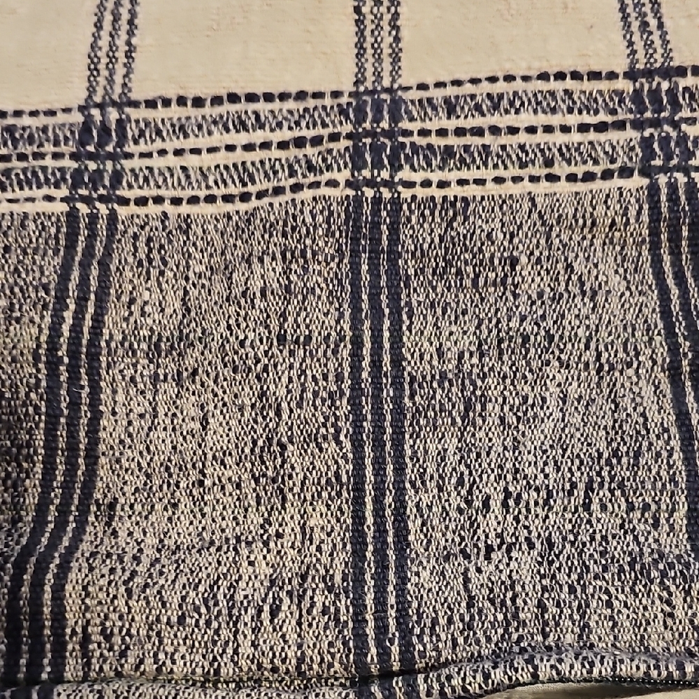 Crate&Barrel Deep Indigo Plaid Duvet Set Of 3 - Picture 6 of 6
